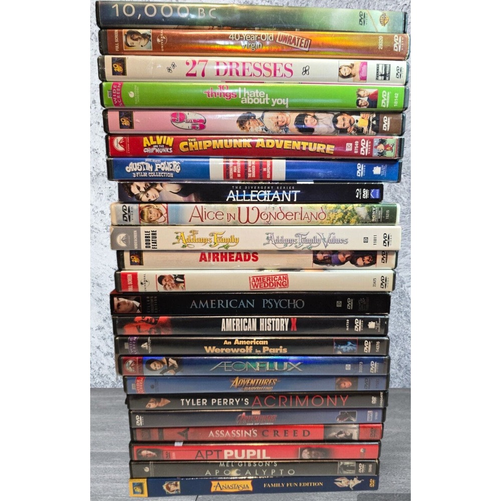 Lot of 25 Movies Total On 23 DVDs Personal Collection Free Shipping